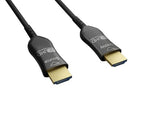 CompuCablePlusUSA.com 4K HDMI 2.0 Cable with Built-in Signal Booster, 4K/UHD High-Speed Hybrid Active Optical Cable (AOC) Plenum-Rated (CMP) 4K60Hz, 18 Gbps, M/M, 35 FT to 75 FT.