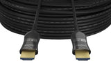 CompuCablePlusUSA.com 4K HDMI 2.0 Cable with Built-in Signal Booster, 4K/UHD High-Speed Hybrid Active Optical Cable (AOC) Plenum-Rated (CMP) 4K60Hz, 18 Gbps, M/M, 35 FT to 75 FT.