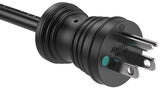 Hospital Grade NEMA 5-15P to C13 Power Cord – 14 AWG, Black