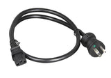 Hospital Grade NEMA 5-15P to C13 Power Cord – 16 AWG, Black