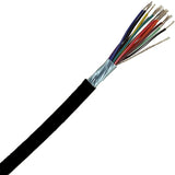 CompuCablePlusUSA.com Computer Cable, 15 Conductor W/Drain, ST-26 AWG Mylar Shield adn Stranded, UL2464, 1000 FT Black PVC Jacket, Spool, Bulk Cable.