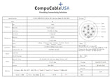 CompuCablePlusUSA.com Computer Cable, 9 Conductor W/Drain, ST-24 AWG Mylar Shield adn Stranded, UL2464, 1000 FT Gray / Black PVC Jacket, Spool, Bulk Cable.