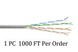 CompuCablePlusUSA Cat6A Slim Ethernet Bulk Cable 1000 FT, CM Rated, Bare Copper, 10 Gigabit, UTP 28 AWG Stranded