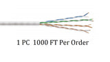 CompuCablePlusUSA Cat6A Slim Ethernet Bulk Cable 1000 FT, CM Rated, Bare Copper, 10 Gigabit, UTP 28 AWG Stranded