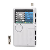 RJ11/RJ45/USB/BNC 4-in-1 Cable Tester ¡V Multifunction Network and Connectivity Tester.