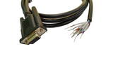 High Density DB15 Female RS-232 Serial Cable to Lead Wires.