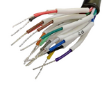 RS-232 Serial Cable Lead Wires with Different Colors and Numbers.