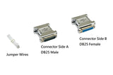 CompuCablePlusUSA.com Best RS-232 Jumper Box DB25 Male to DB25 Female with Jumper Wires.
