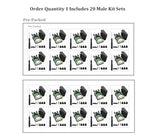 20PCS DB9 Male Breakout Connectors ¡V Solderless RS232 Serial Adapters. Order Quantity 1 Includes 20 Male Kit Sets.