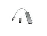 CompuCablePlusUSA.com USB-C Hub. USB-C ( PLUS USB-A Adap) to 3 x USB-A and 1 x RJ45 Ethernet LAN Network Adapter.
