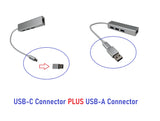 CompuCablePlusUSA.com USB-C Hub. USB-C ( PLUS USB-A Adap) to 3 x USB-A and 1 x RJ45 Ethernet LAN Network Adapter.