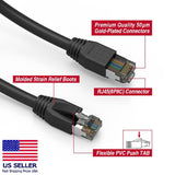 CAT.8 Ethernet Cable, 40Gbps 2000MHz High-Speed S/FTP LAN Network - Heavy Duty 24AWG Double Shielded Pure Copper, Gold-Plated RJ45 Connector, UL/ETL Certified