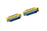 D-Sub Serial Mini Gender Changer Coupler Adapter (Mini Gender Changer, 6 PCS/Pack) (DB25, Male to Male)