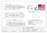 D-Sub Serial Mini Gender Changer Coupler Adapter (Mini Gender Changer, 6 PCS/Pack) (DB25, Male to Male)
