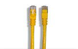 CompuCablePlusUSA.com A black CAT. 6 unshielded Ethernet cable with RJ45 connectors at both ends Yellow.