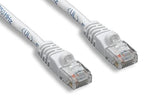 CompuCablePlusUSA.com A black CAT. 6 unshielded Ethernet cable with RJ45 connectors at both ends White.