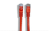 CompuCablePlusUSA.com A black CAT. 6 unshielded Ethernet cable with RJ45 connectors at both ends Red.