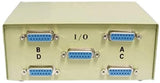 D-Sub Switch Box DB15 Female 4 Way