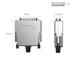CompuCablePlusUSA.com DB25 Male Solderless Type Shielded Metal Hood Solderless Breakout Connector RS232 D-SUB Serial Adapter (DB25, Male)