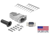 High Density DB15 Crimp Male Connector complete bundle DIY Kit includes connector, housing, male crimp pin, strain relief grommets and screws.