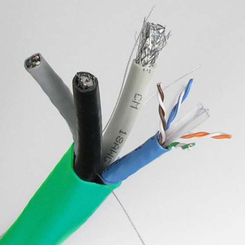 4 in 1 Conductor Cable [CAT.6] + [RG-6/U Quad Shield Coaxial Cable]