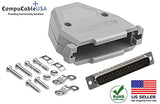 DB37 Solder Male Connector complete bundle DIY Kit includes connector, plastic hood and screws.