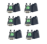 6 Pieces Male DB9 D-Sub Solderless Breakout Terminal Block Connector with Case and Thumb Screws Complete Bundle DIY Kit.