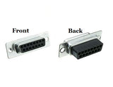DB15 Female Crimp Connector Front view and back view image