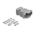 Plastic housing, unshielded hood, screws