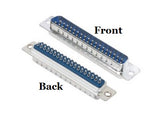 DB37 Male Solder Connector Front and Back Views.