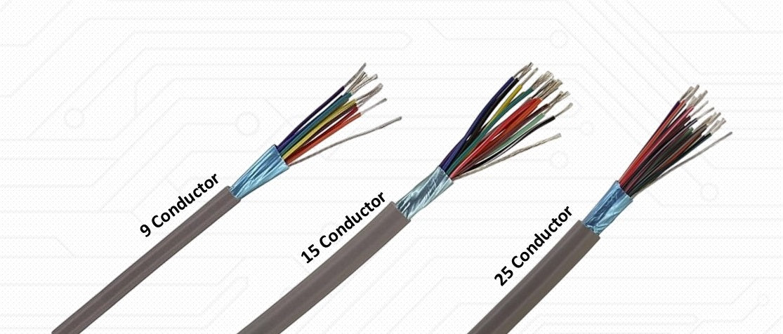 Pre-Cut Wires for D-Sub DIY Kits - 9, 15, 25 Conductor Cables ...