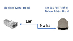 D-Sub Kit with No Ear Full Profile Deluxe Metal Hood