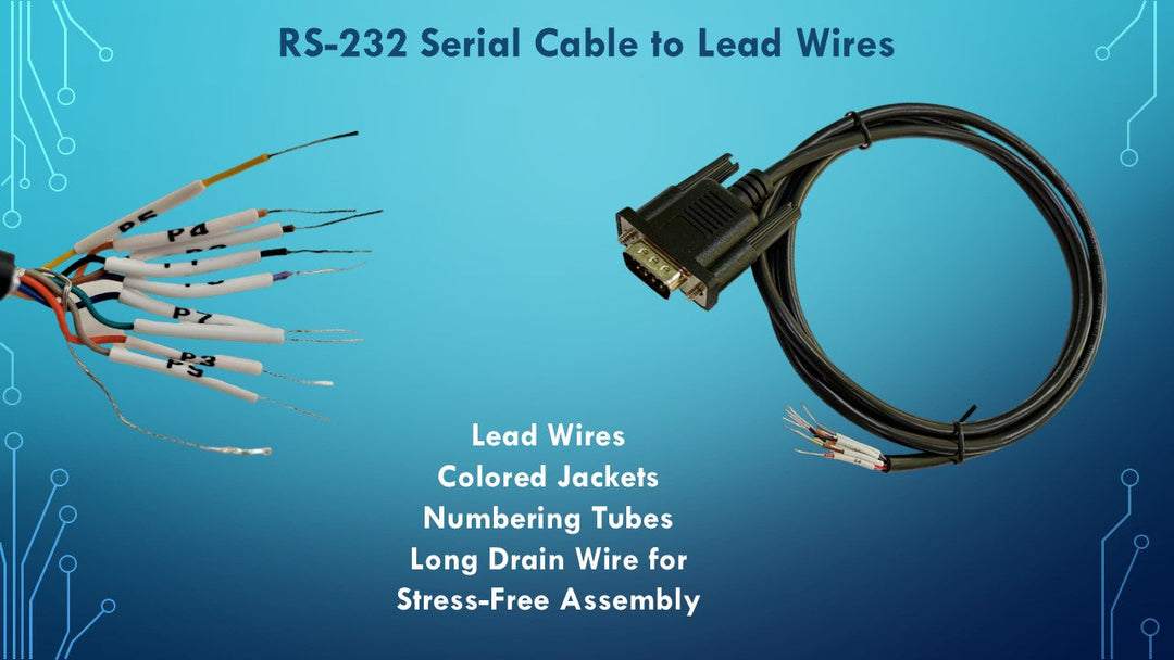New Length Options for RS232 Serial Cables to Lead Wires