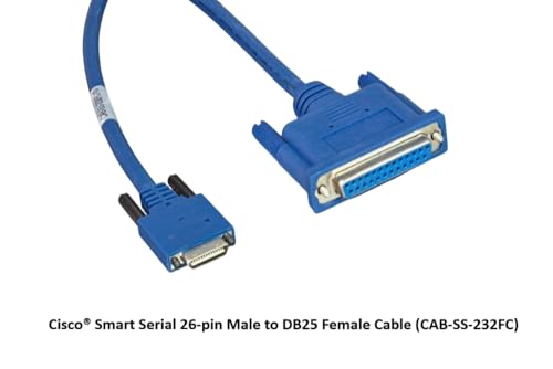 Cisco® Smart Serial Cable 26-Pin Male to DB25 Female 10FT Blue (CAB-SS-232FC Compatible)