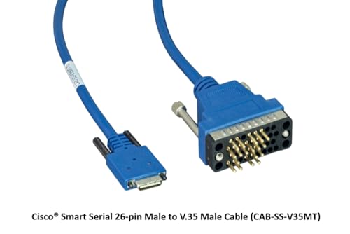 Cisco® Smart Serial Cable 26-Pin Male to V.35 Male 10FT Blue (CAB-SS-V35MT Compatible)
