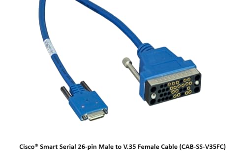Cisco® Smart Serial Cable 26-Pin Male to V.35 Female 10FT Blue (CAB-SS-V35FC Compatible)