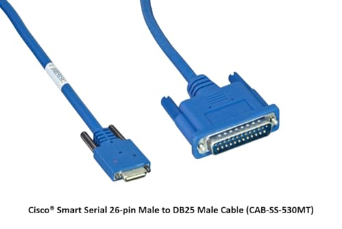Cisco® Smart Serial Cable 26-Pin Male to DB25 Male 10FT Blue (CAB-SS-530MT Compatible)