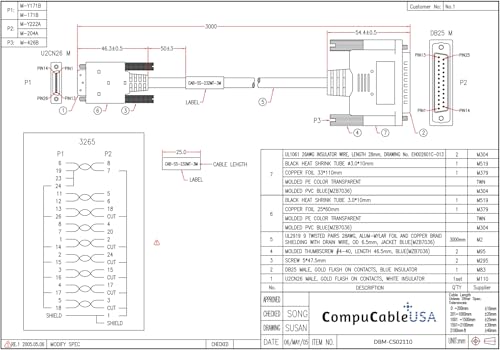Cisco® Smart Serial Cable 26-Pin Male to DB25 Male 10FT Blue (CAB-SS-232MT Compatible)