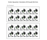 20PCS DB9 Female Breakout Connectors – Solderless RS232 Serial Adapters. Order Quantity 1 Includes 20 Female Kit Sets. 