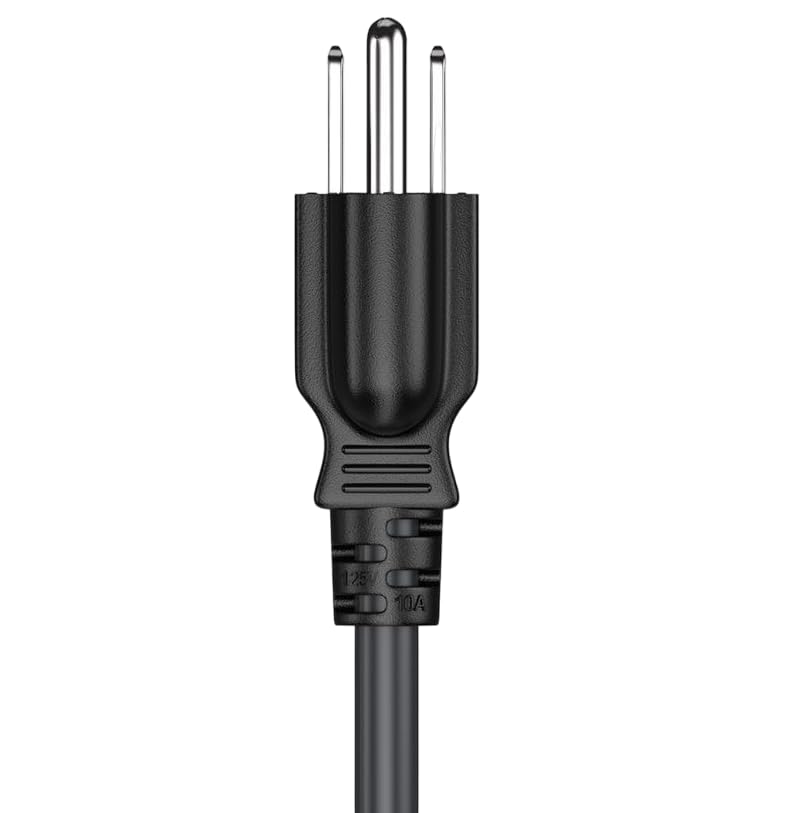 CompuCablePlusUSA.com Shielded NEMA 5-15P 18AWG Black Power Cord.