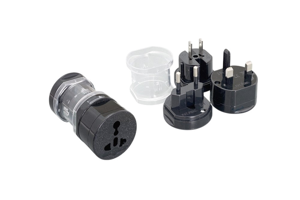 CompuCablePlusUSA Universal AC Power Travel Adapter Plug Set for Worldwide Wall Outlet – 110V-250V 10A