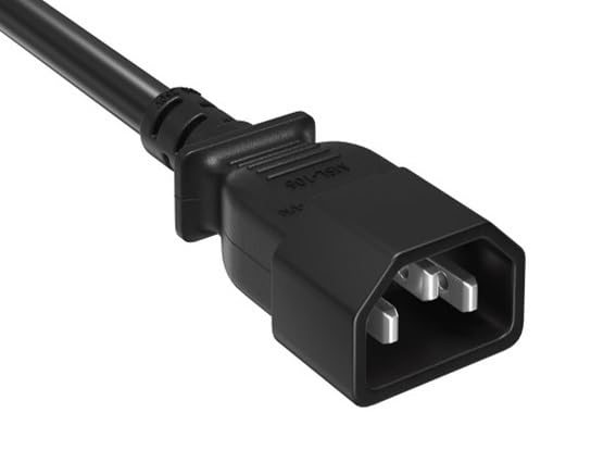 CompuCablePlusUSA.com C14 Power Extension Cord - PDU Adapter Cable, 18 AWG, Black Color. 