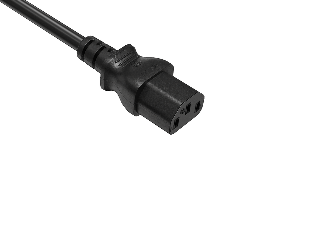 CompuCablePlusUSA IEC 60320 C13 AC Power Cord Black Color.