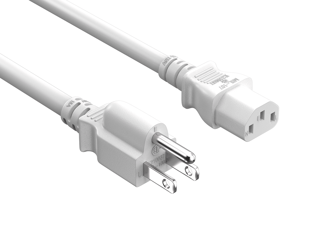 Power Cable Computer CompuCablePlusUSA Computer Power Cord | NEMA 5-15P to IEC C13 Cable ...