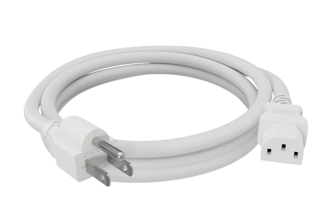 CompuCablePlusUSA NEMA 5-15P to IEC 60320 C13 North American Standard Power Cord 