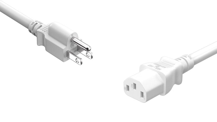 CompuCablePlusUSA NEMA 5-15P to IEC 60320 C13 North American Standard Power Cord 