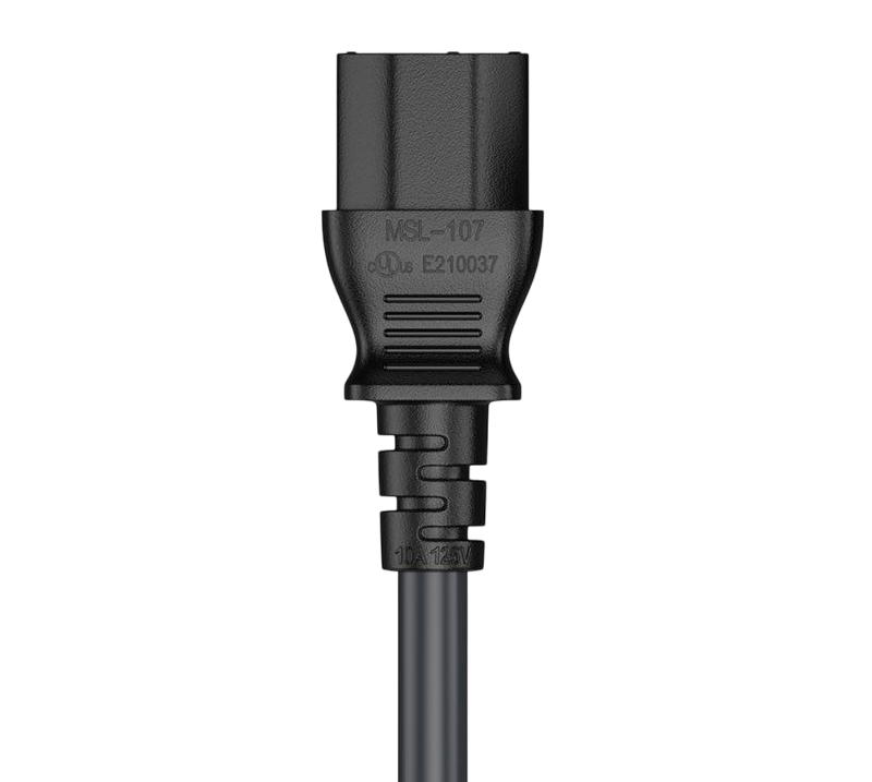 CompuCablePlusUSA IEC 60320 C13 North American Standard Power Cord Black Color