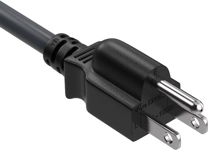 CompuCablePlusUSA.com NEMA 5-15P Outdoor Power Extension Cord, SJTW, 14 AWG, 15A/125V Black Color. 