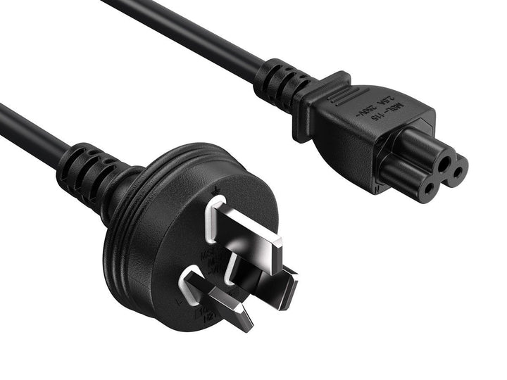 CompuCablePlusUSA AS/NZS 3112 to IEC-60320-C5 AC Power Cord Black Color.
