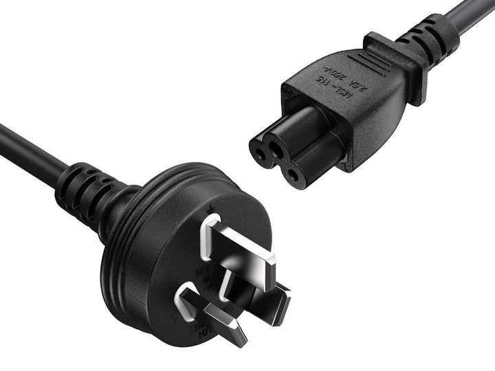 CompuCablePlusUSA AS/NZS 3112 to IEC-60320-C5 AC Power Cord Black Color.